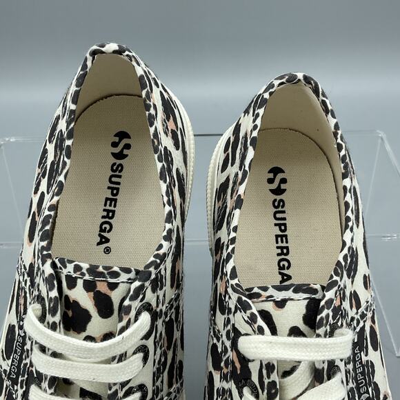 NEW superga Women’s 2750 Sneakers Beige/Black Size 6W US/36 EU - Picture 6 of 10